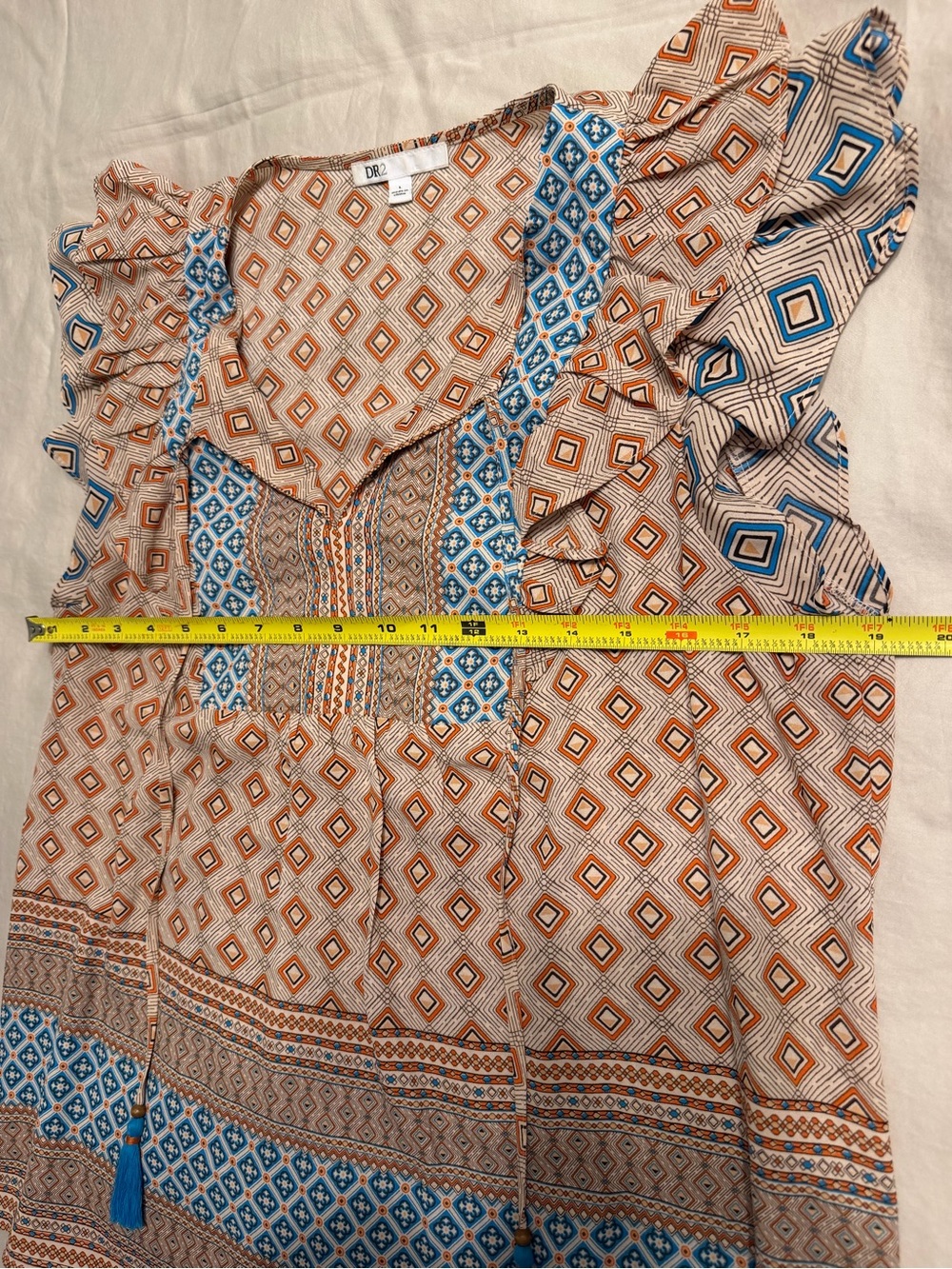 DR2 - Boho Blouse - Brown Pattern - L - Picture 5 of 5